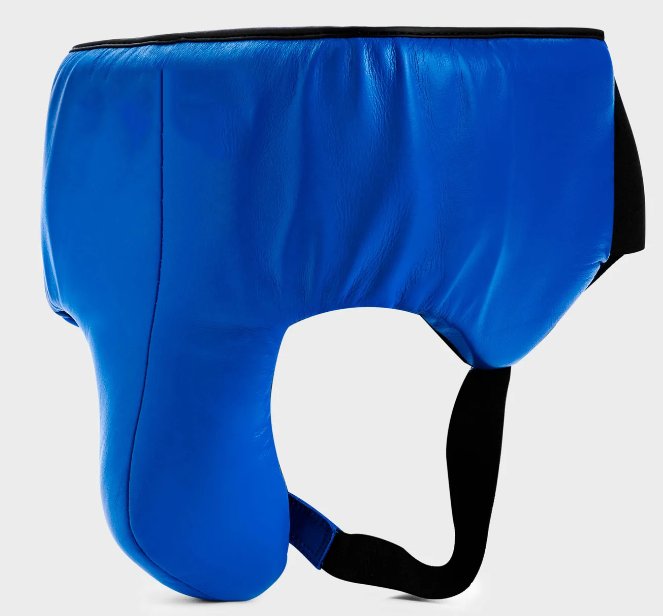 GENUINE LEATHER BOXING GROIN GUARD - BLACK